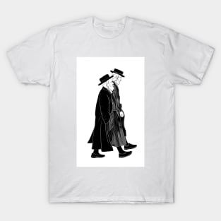 Two orthodox jews walking T-Shirt